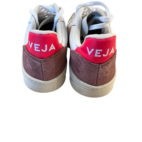 VEJA‎ CAMPO CHROMEFREE LEATHER SNEAKERS Extra White/Petale Rose Sz. 8 - Picture 3 of 5